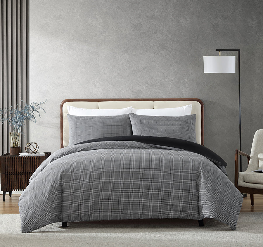 Houndstooth Quilt Cover Set Range Black and White - Image 6