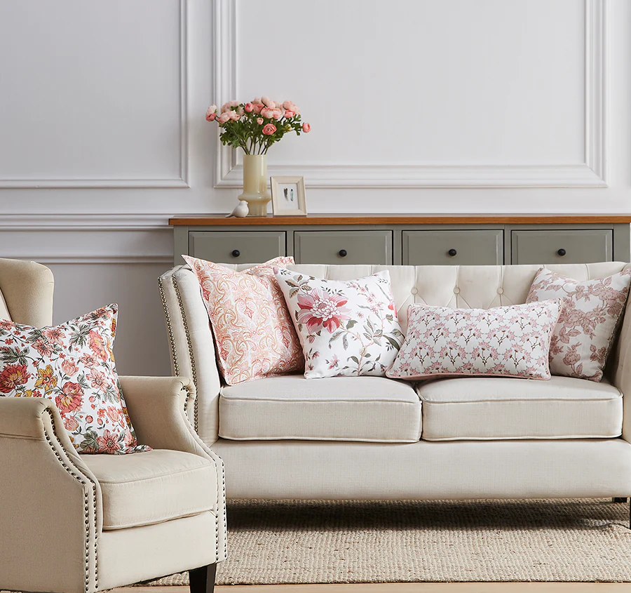 Lambton Garden 50x50cm Filled Cushion Plaster Pink - Image 3