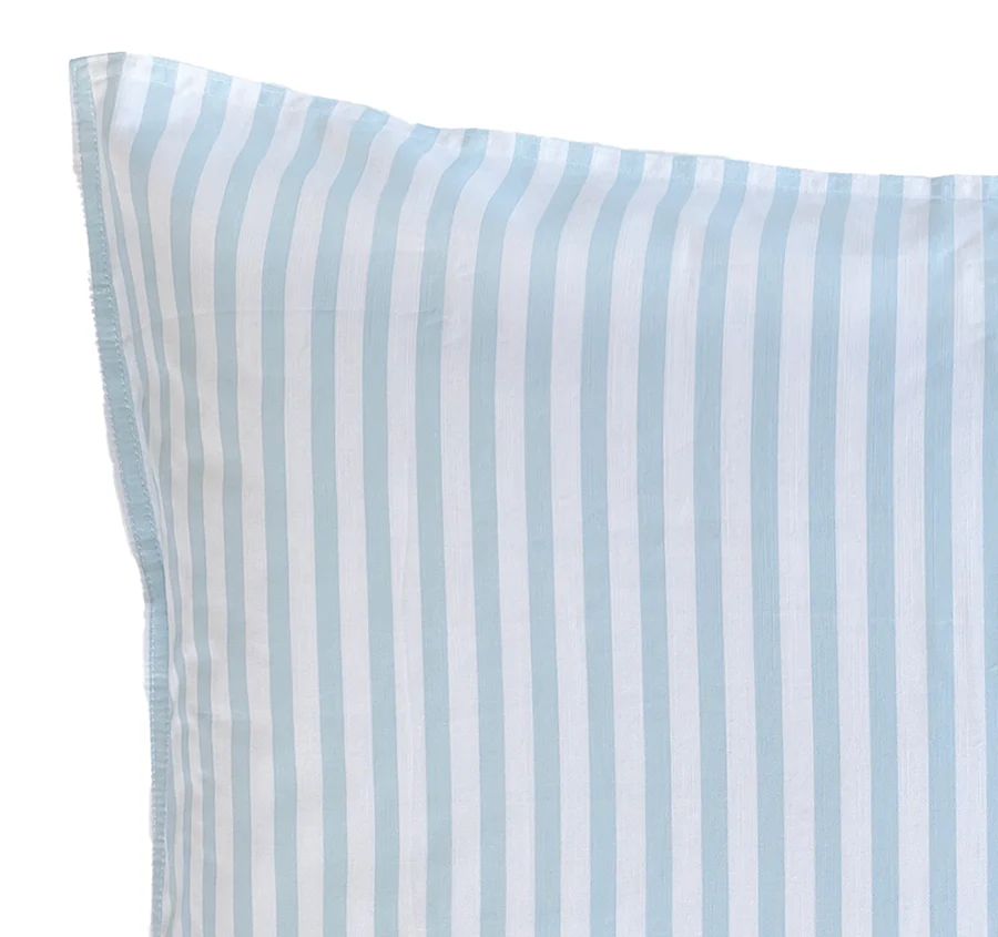 Lille Stripe European Pillowcase Duck Egg - Image 2