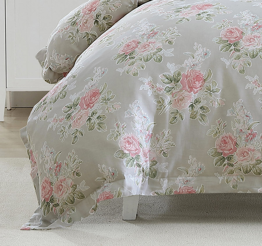 Melany Quilt Cover Set Range Pink and Grey - Image 3