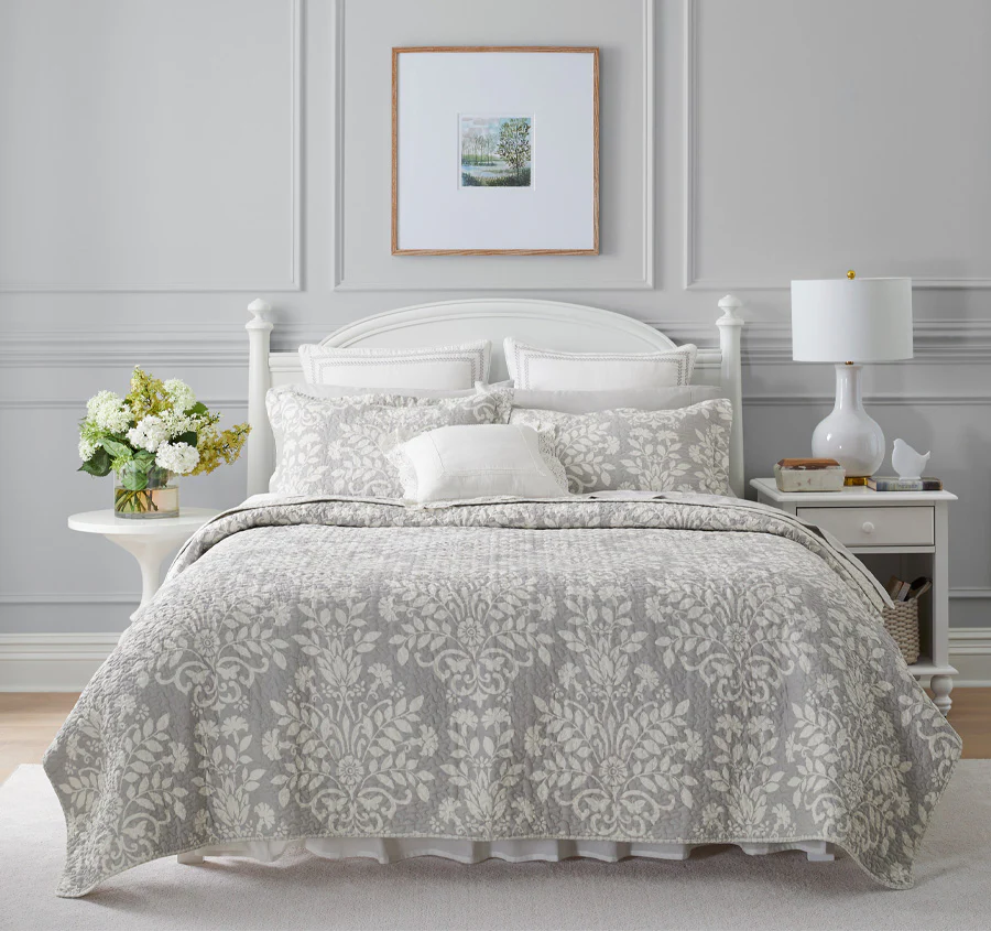 Rowland Coverlet Set Dove Grey