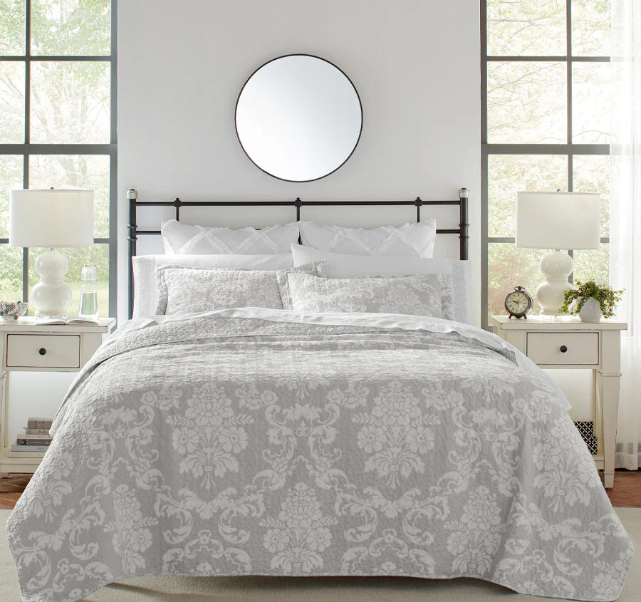 Venetia Coverlet Set Grey - Image 5
