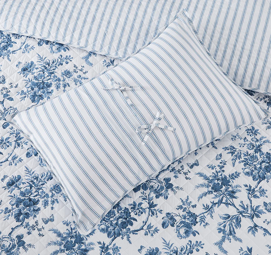 Walled Garden Coverlet Set Midnight Blue - Image 4