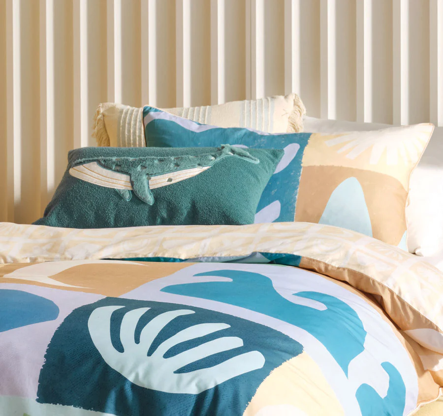 Beach Day Quilt Cover Set Range Saltwater - Image 4