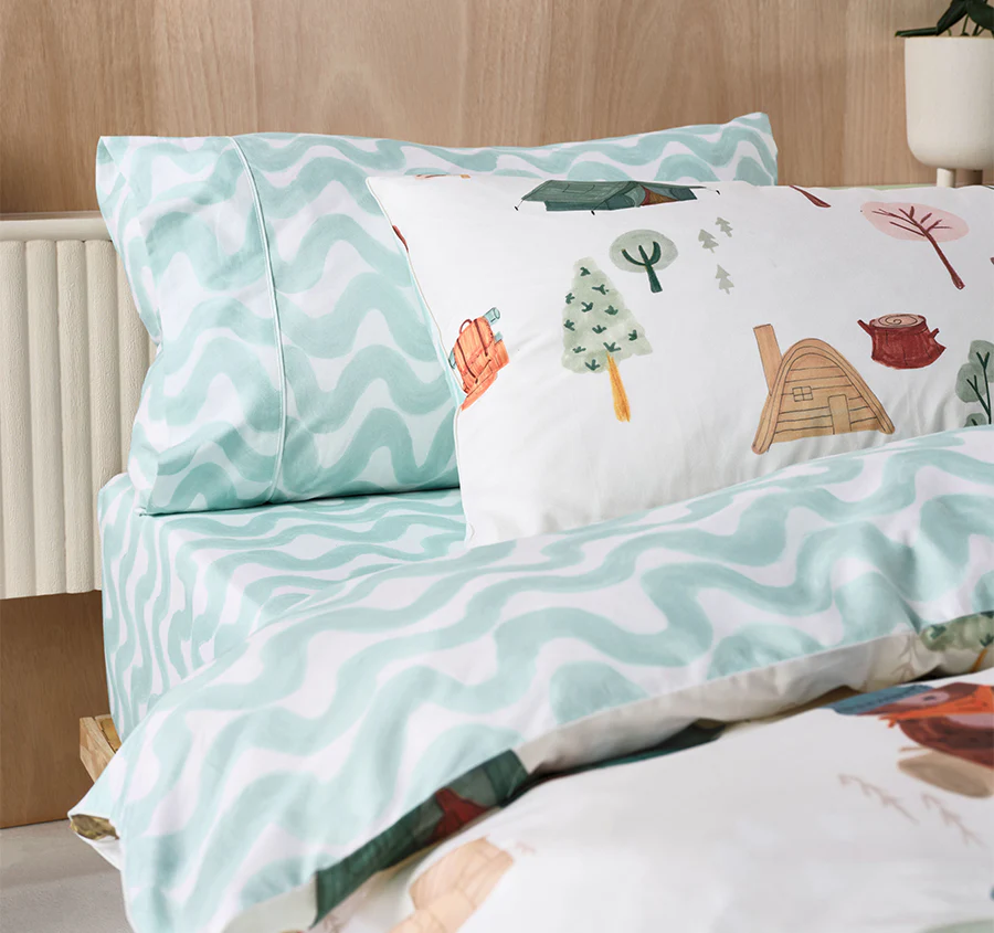 Camping Bears Quilt Cover Set Range Vanilla - Image 4