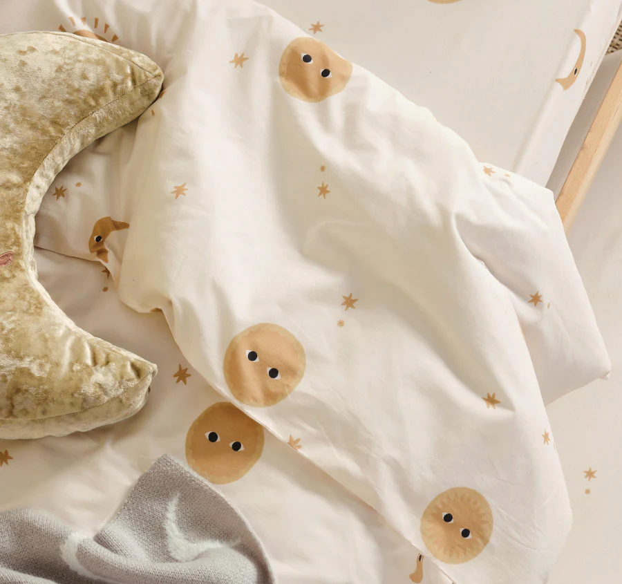 Happy Cosmos Cot Quilt Cover Sugar - Image 2