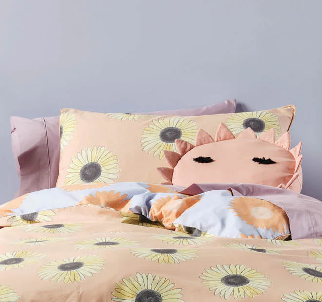 Hello Sunshine Quilt Cover Set Range Peach - Image 4