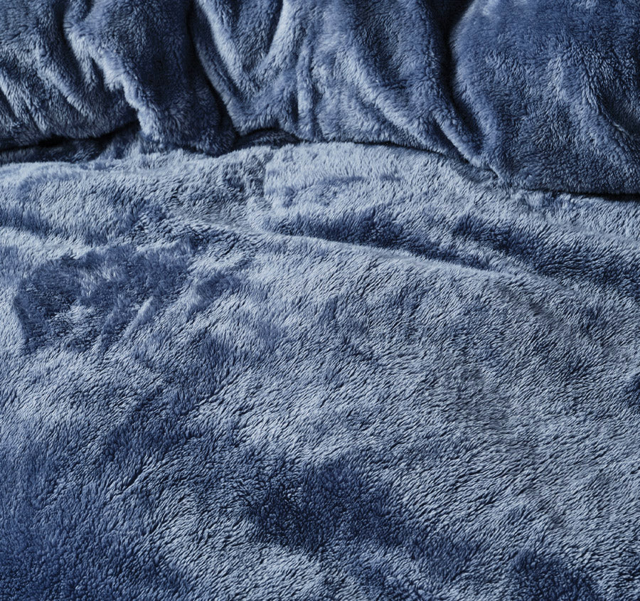 Milly Quilt Cover Set Range Dark Blue - Image 2
