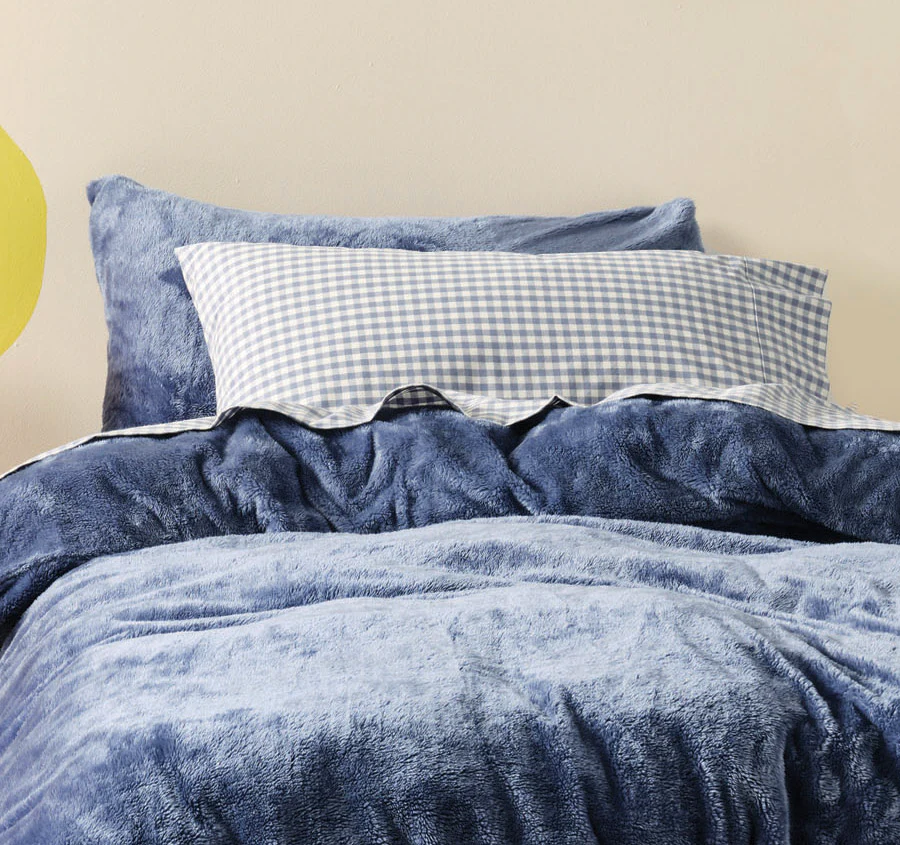 Milly Quilt Cover Set Range Dark Blue - Image 4
