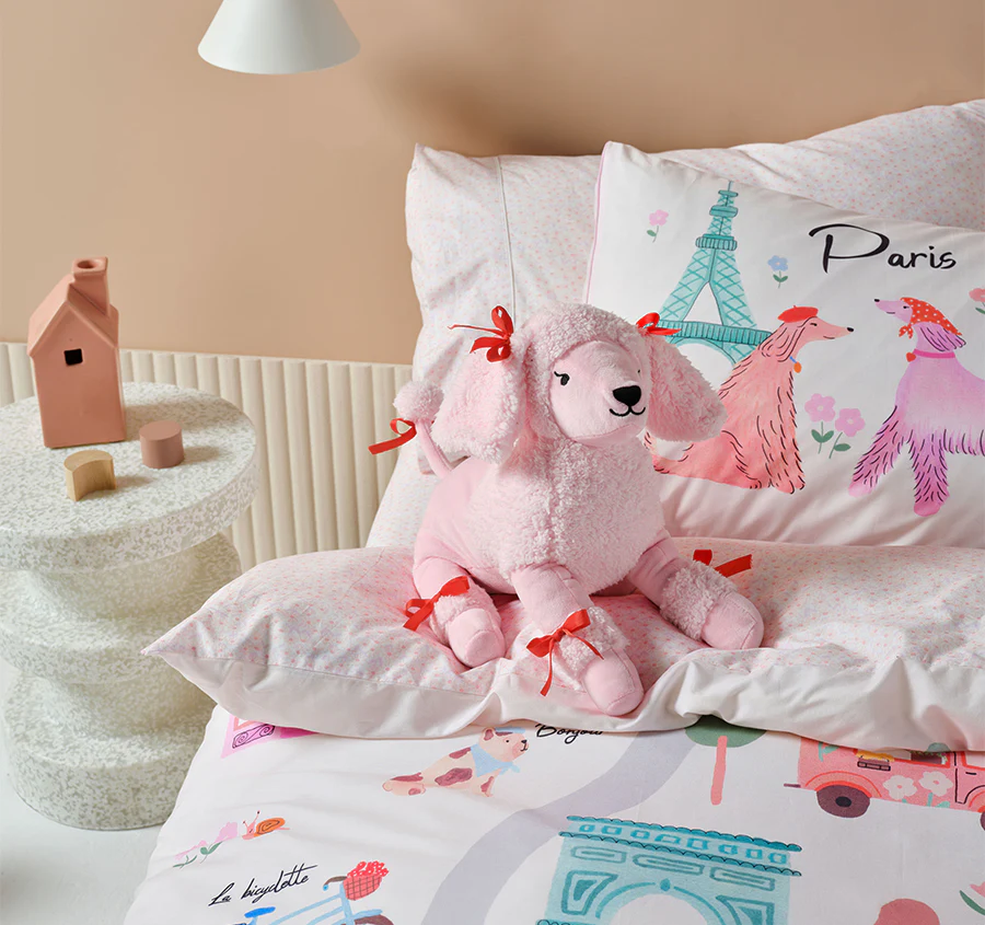 Novelty Filled Cushion Paris Poodle Pink - Image 3