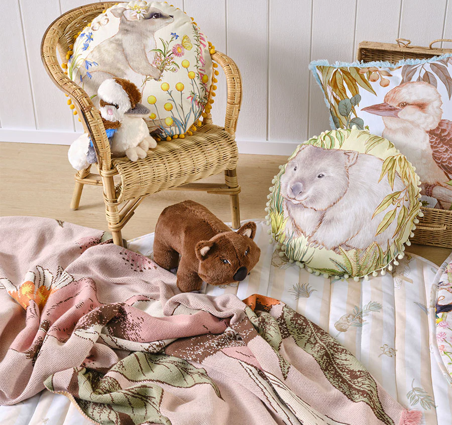 Novelty Filled Cushion William Wombat Brown - Image 3