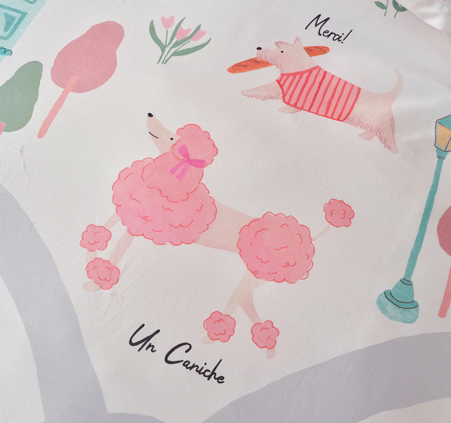 Petite Paris Quilt Cover Set Range Pink - Image 5