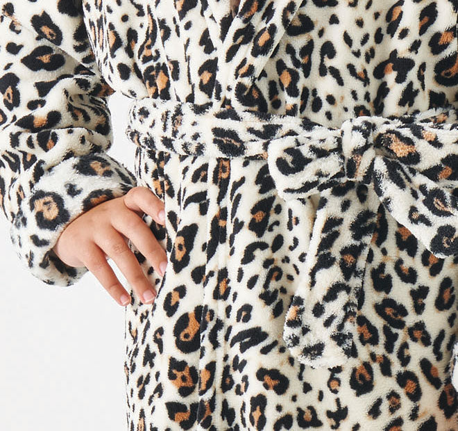 Plush Kids Bathrobe Range Leopard - Image 3