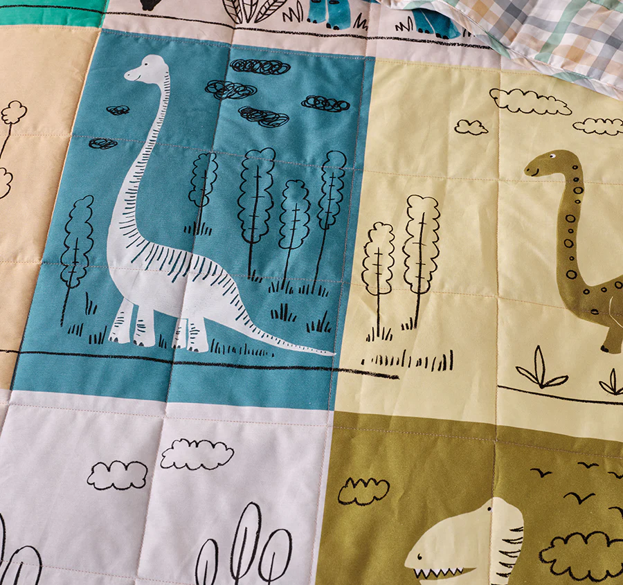 Prehistoric Patchwork Coverlet Set Multi - Image 2