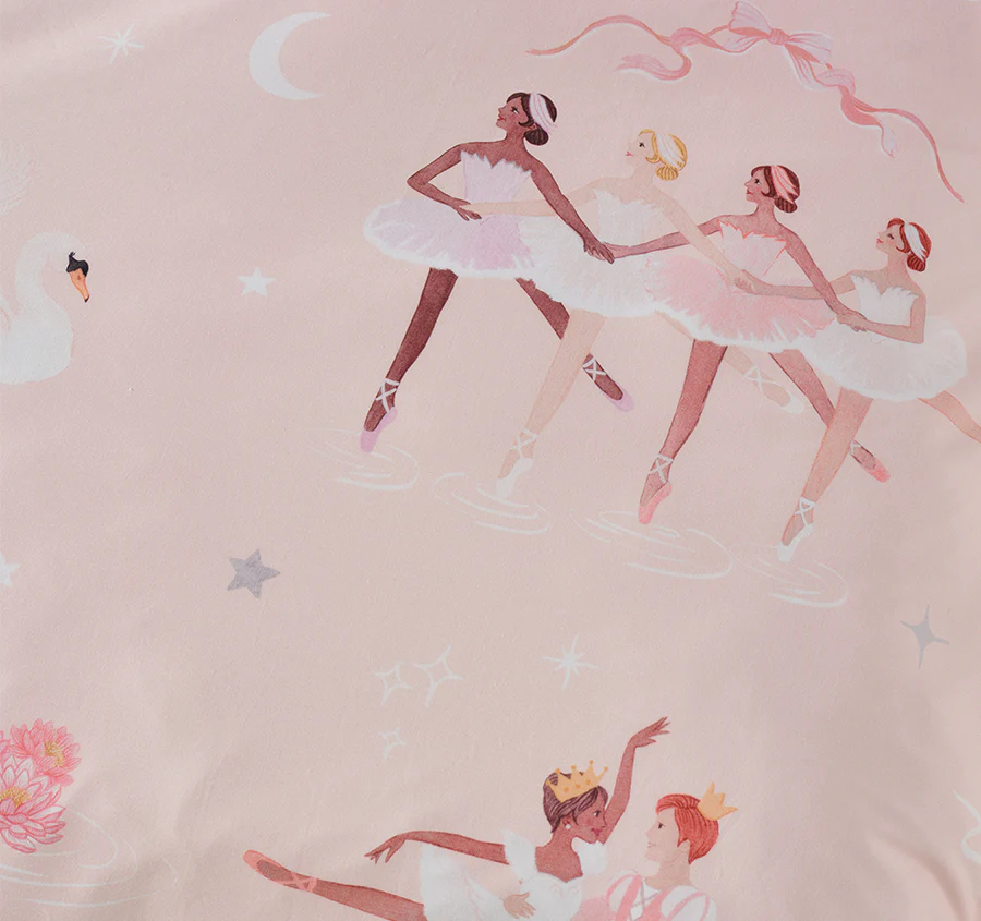 Swan Lake Quilt Cover Set Range Blush - Image 2