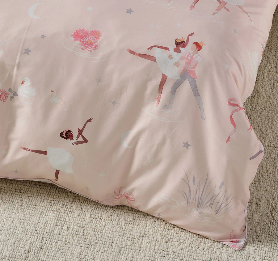Swan Lake Quilt Cover Set Range Blush - Image 3