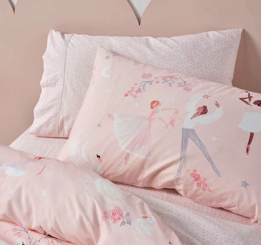 Swan Lake Quilt Cover Set Range Blush - Image 4