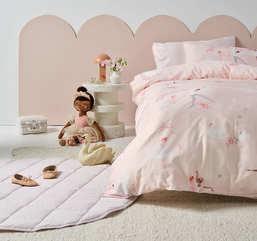 Swan Lake Quilt Cover Set Range Blush - Image 5