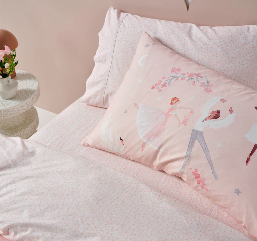 Swan Lake Quilt Cover Set Range Blush - Image 6