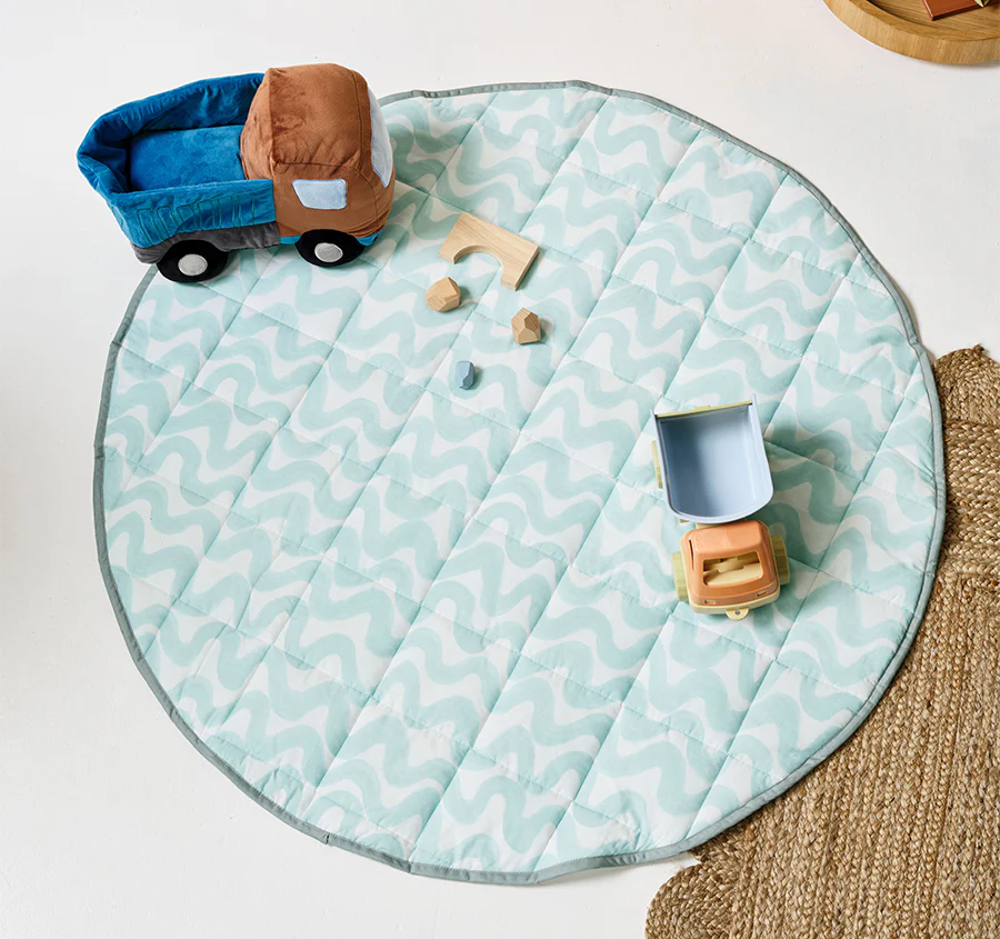 The Big Build 120cm Round Playmat Teal - Image 5
