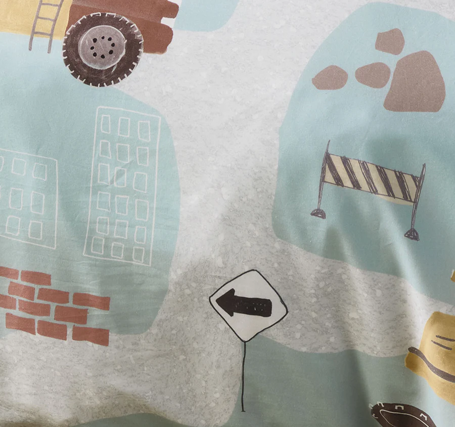 The Big Build Quilt Cover Set Range Teal - Image 2