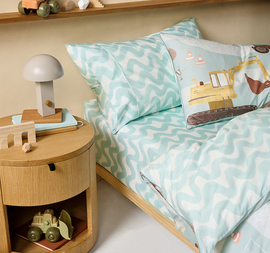 The Big Build Quilt Cover Set Range Teal - Image 4