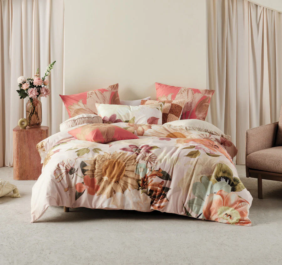Amorina Quilt Cover Set Range Pink