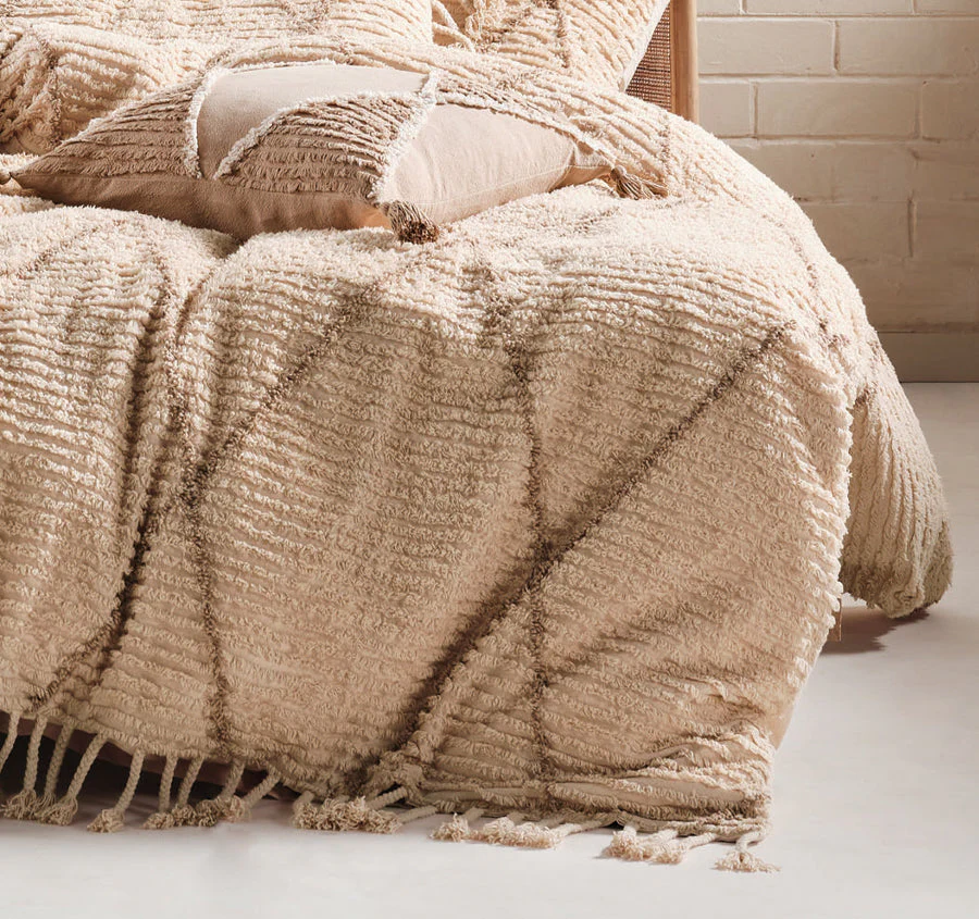 Asha Quilt Cover Set Range Sand - Image 3