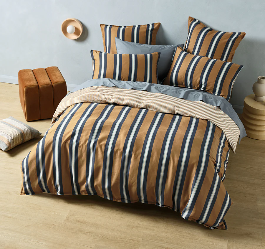 Beau Quilt Cover Set Range Cinnamon