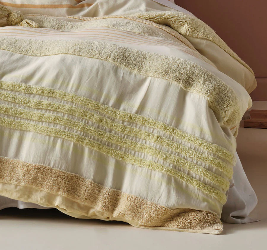 Briony Quilt Cover Set Range Lemon - Image 3