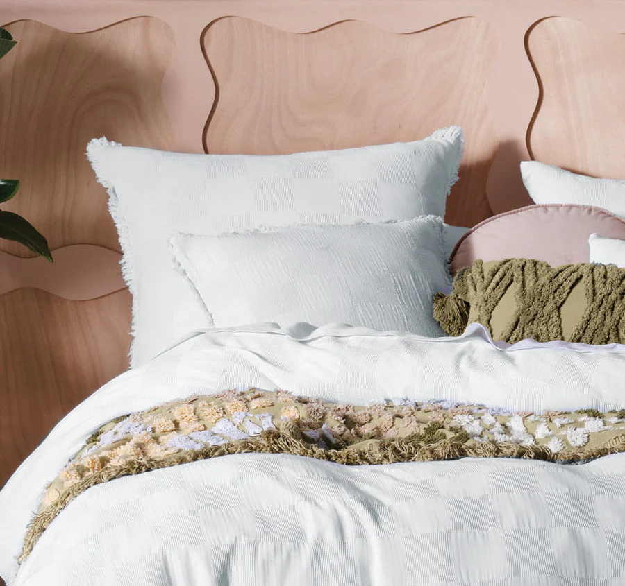 Capri Quilt Cover Set Range Set Sky - Image 4