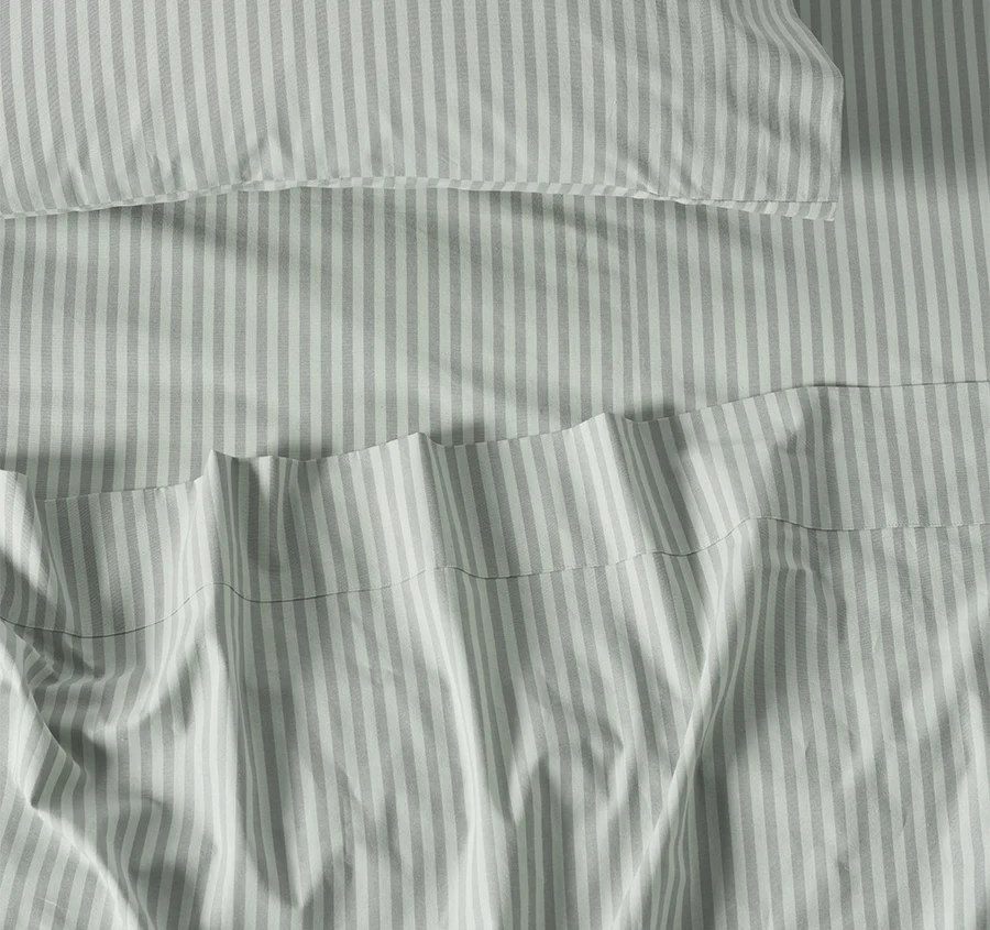 Classic Stripe Sheet Set Range Eucalyptus - Image 2