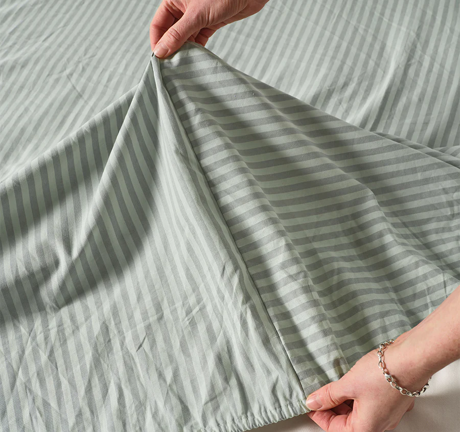 Classic Stripe Sheet Set Range Eucalyptus - Image 4