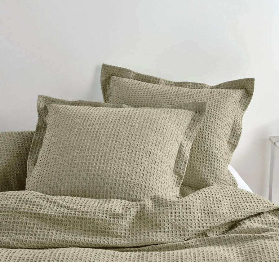 Deluxe Waffle European Pillowcase Eucalyptus - Image 3