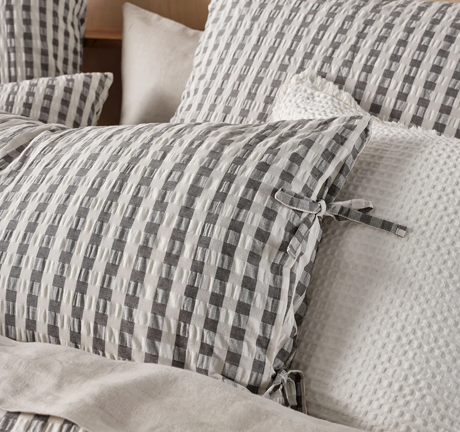Ferrara Quilt Cover Set Range Charcoal - Image 4