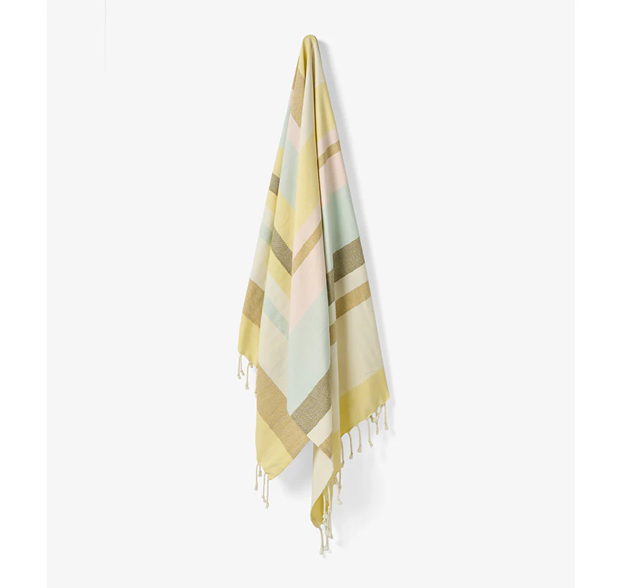 Hammam 100x180cm Beach Towel Aireys Yellow - Image 3