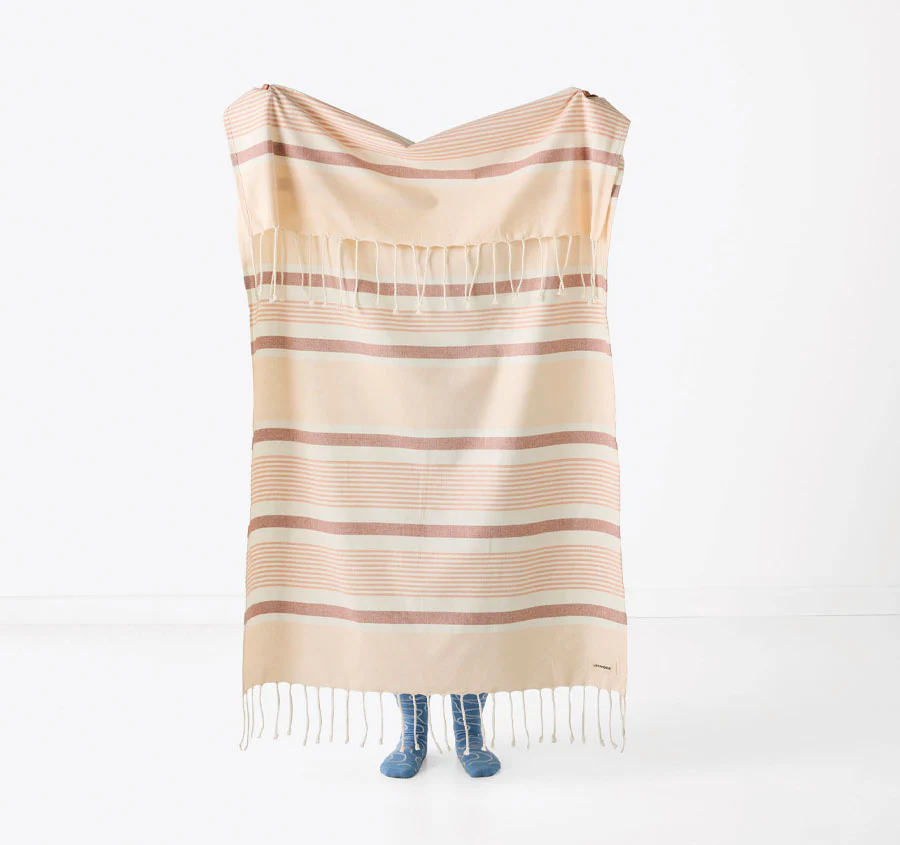 Hammam 100x180cm Beach Towel Leros Peach - Image 2