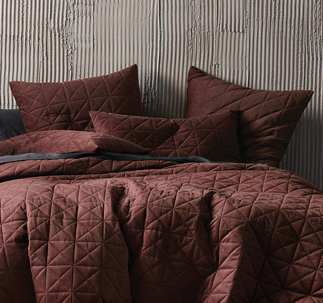 Heath Quilt Cover Set Range Chocolate - Image 4