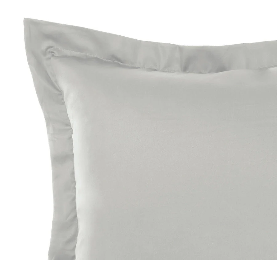 Hotel Augusta 500THC Cotton Sateen European Pillowcase Grey - Image 2