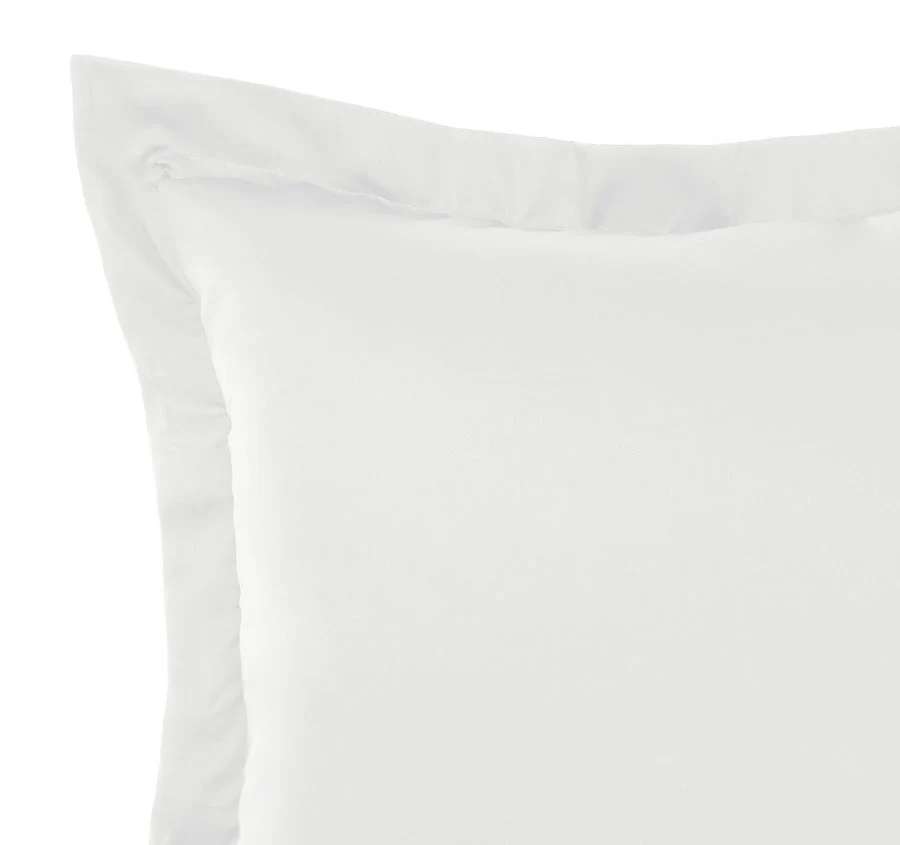 Hotel Augusta 500THC Cotton Sateen European Pillowcase White - Image 2