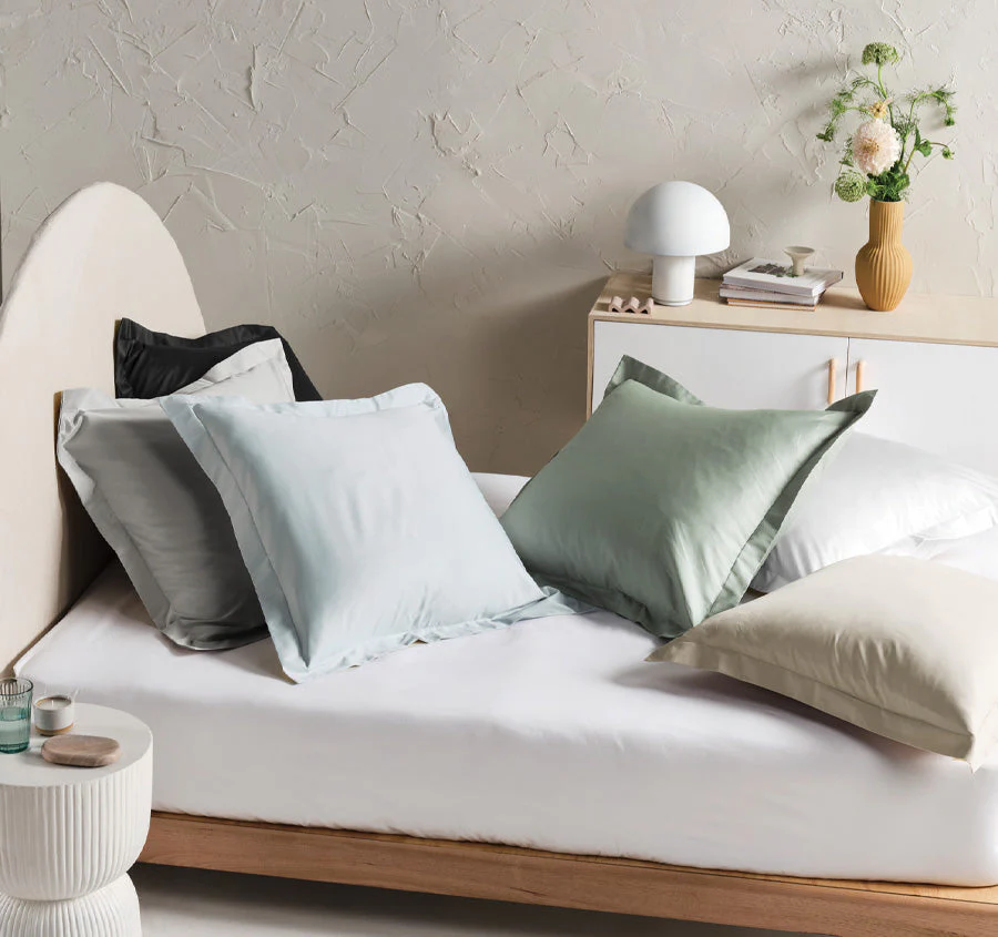 Hotel Augusta 500THC Cotton Sateen European Pillowcase White - Image 4