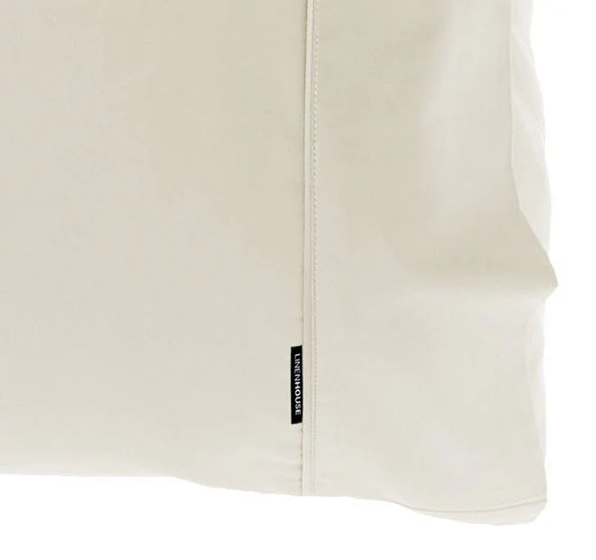 Hotel Augusta 500THC Cotton Sateen King Pillowcase Taupe - Image 2