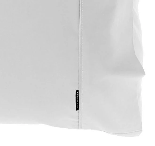 Hotel Augusta 500THC Cotton Sateen King Pillowcase White - Image 2