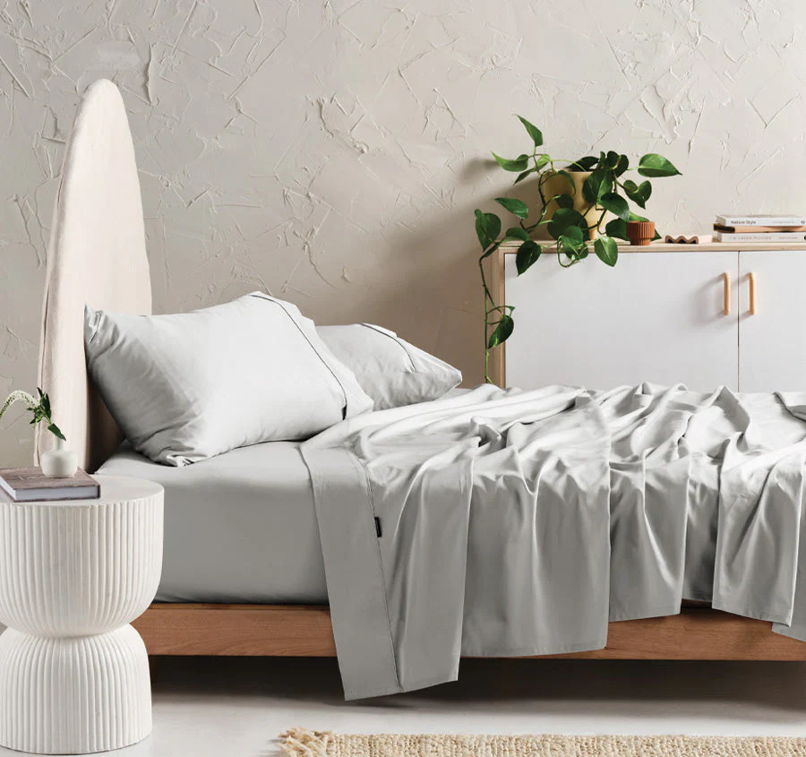 Hotel Augusta 500THC Cotton Sateen Mega Fitted or Flat Sheet Range Grey - Image 3
