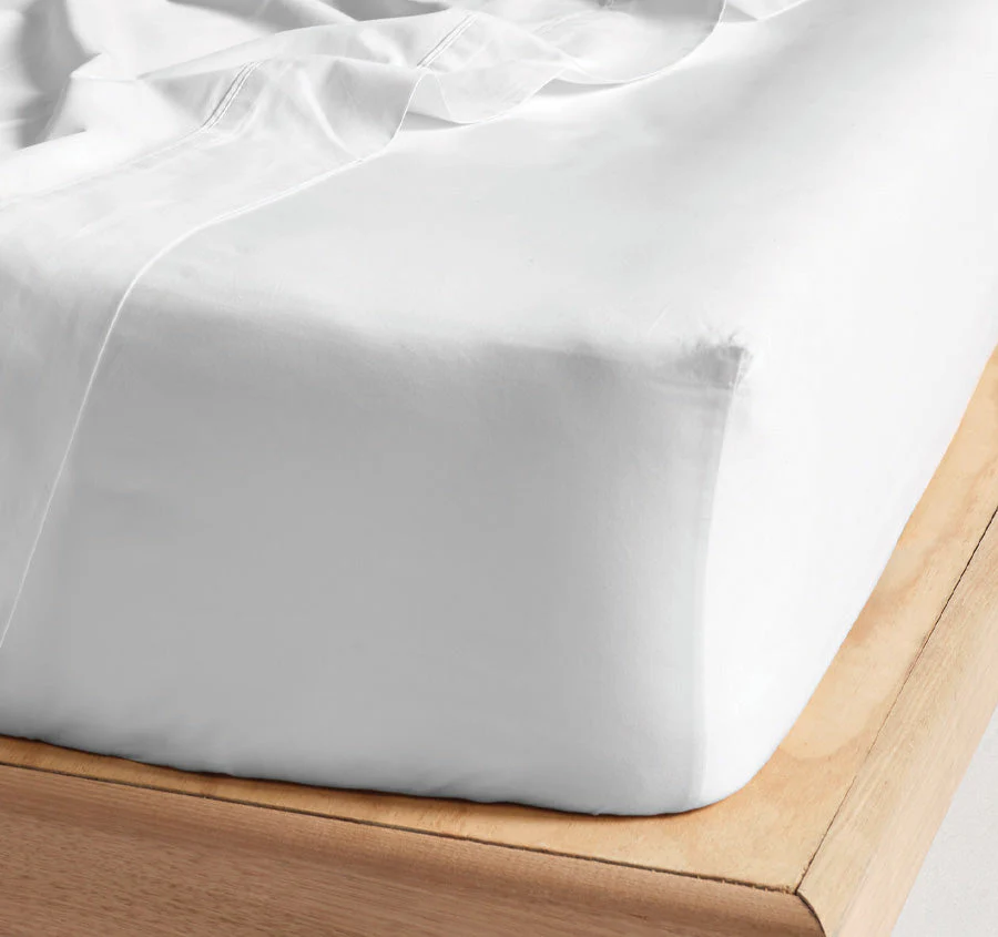 Hotel Augusta 500THC Cotton Sateen Mega Fitted or Flat Sheet Range White - Image 2