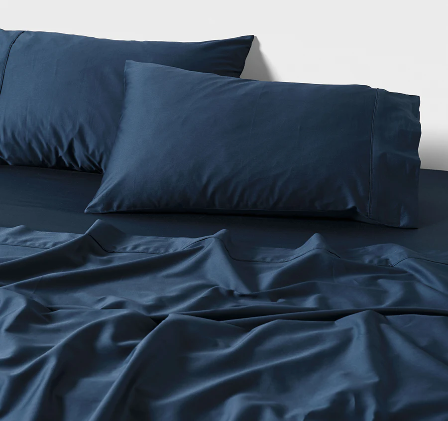 Hotel Augusta 500THC Cotton Sateen Mega Sheet Set Range Navy - Image 4