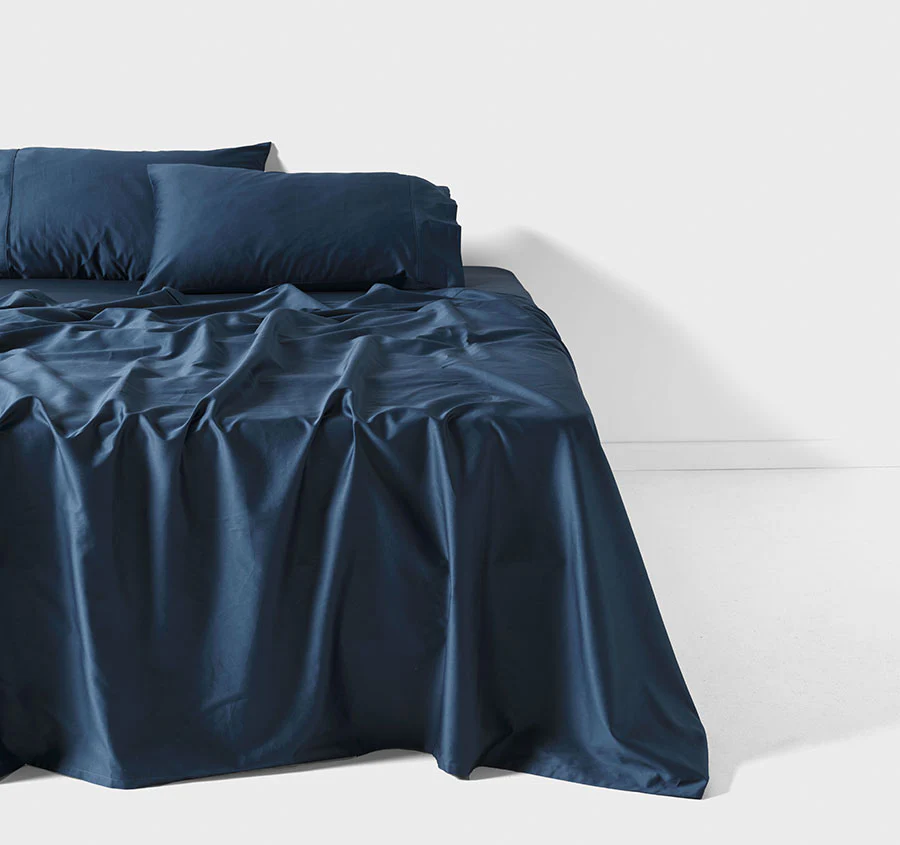 Hotel Augusta 500THC Cotton Sateen Mega Sheet Set Range Navy - Image 6