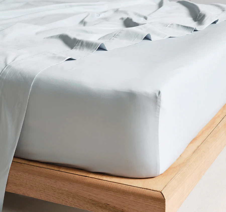Hotel Augusta 500THC Cotton Sateen Mega Sheet Set Range Pale Blue - Image 3