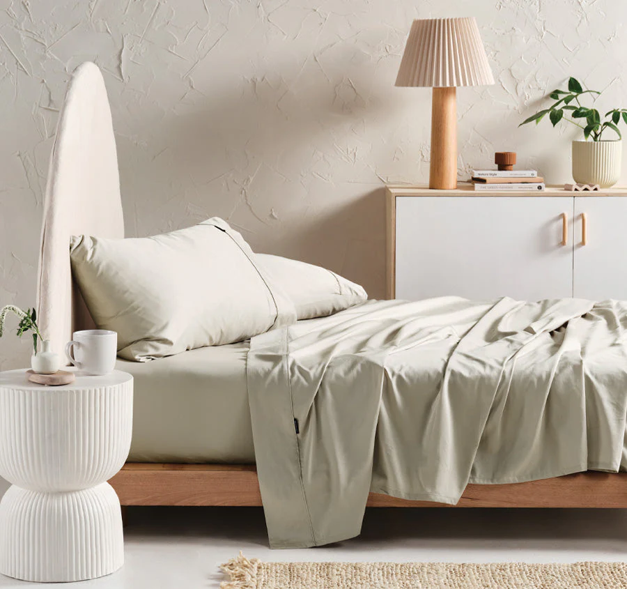 Hotel Augusta 500THC Cotton Sateen Mega Sheet Set Range Taupe