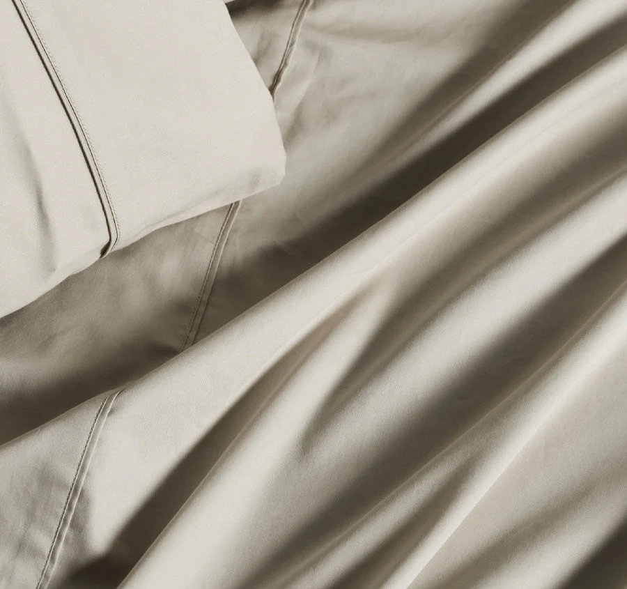 Hotel Augusta 500THC Cotton Sateen Mega Sheet Set Range Taupe - Image 2